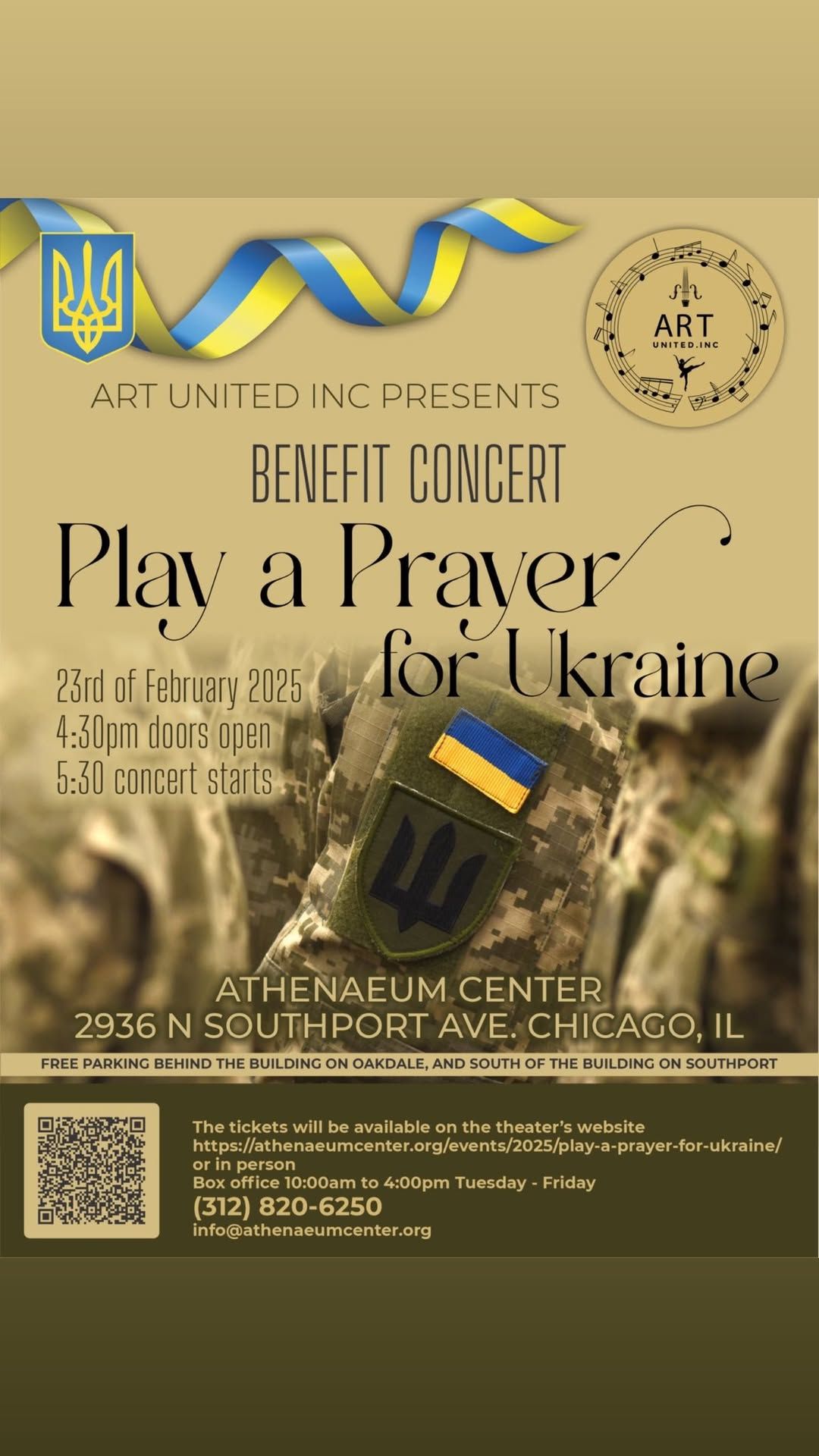 \u2018\u2019Play a Prayer for Ukraine\u2019\u2019   Charity Event