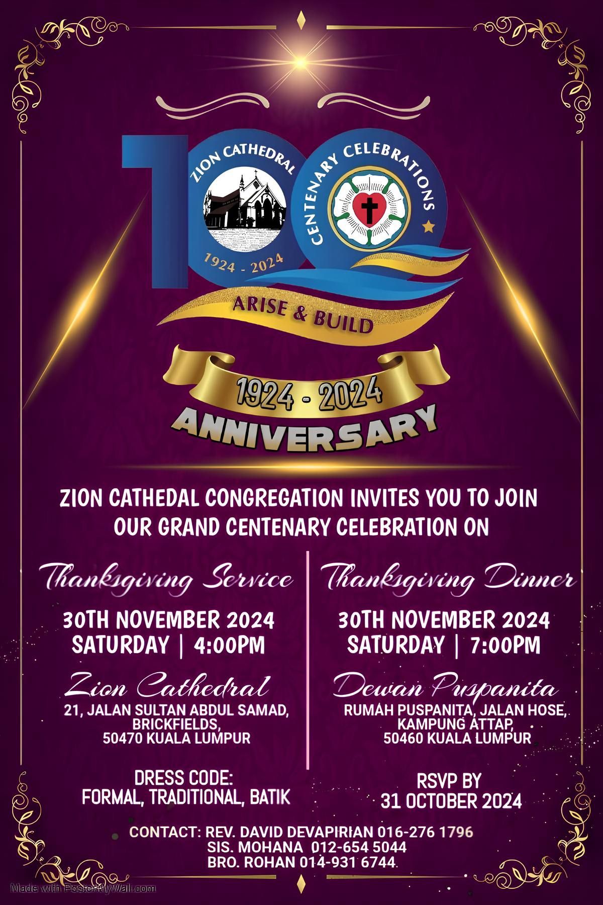 100 YEARS CENTENARY CELEBRATION 