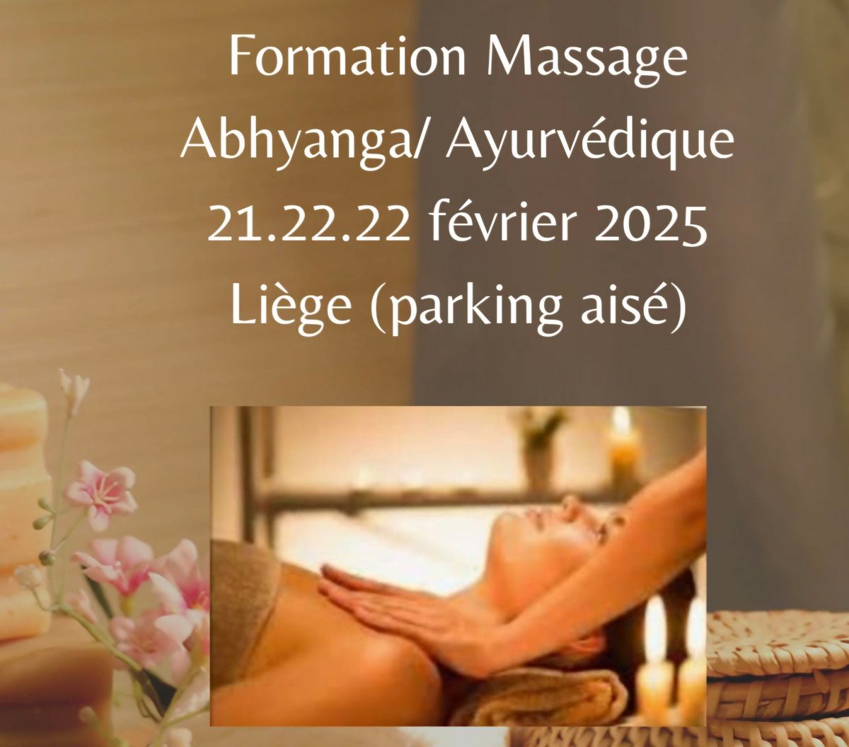 NOUVEAU CYCLE DE FORMATION MASSAGE ABHYANGA\/AYURV\u00c9DIQUE 