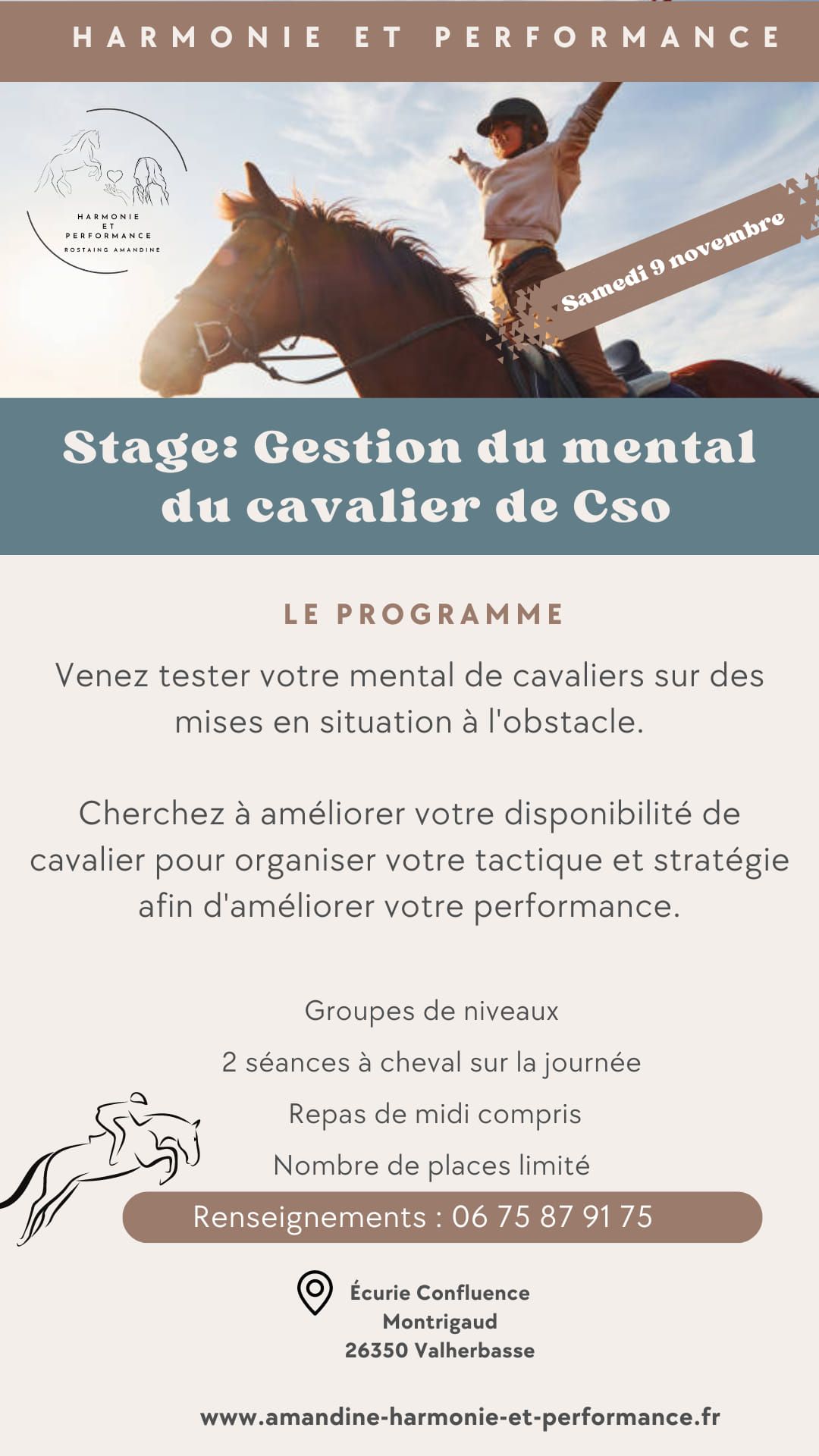 Stage: Gestion du mental du cavalier de CSO