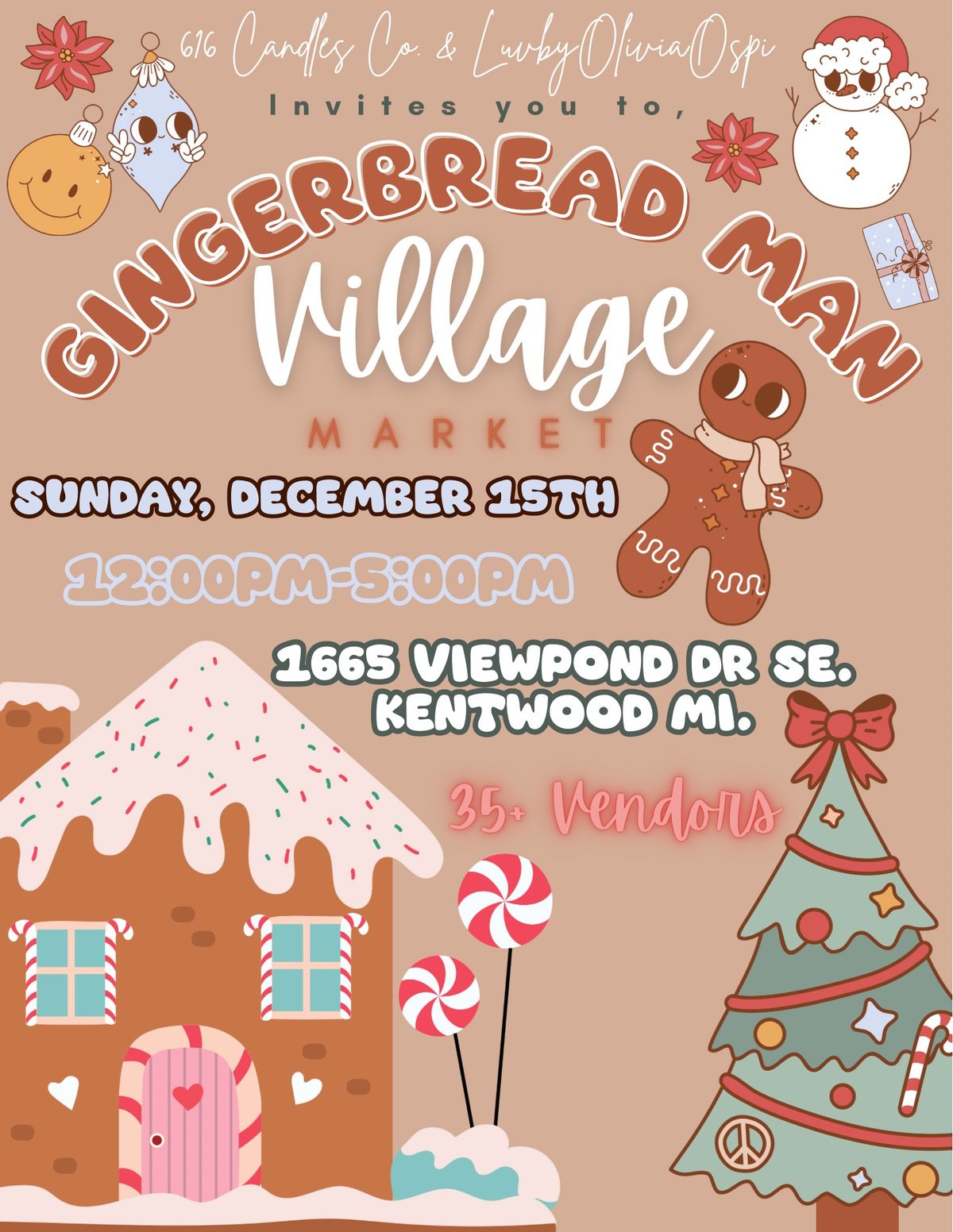 Gingerbread Man Village Market \ud83e\udd0e\ud83c\udf84