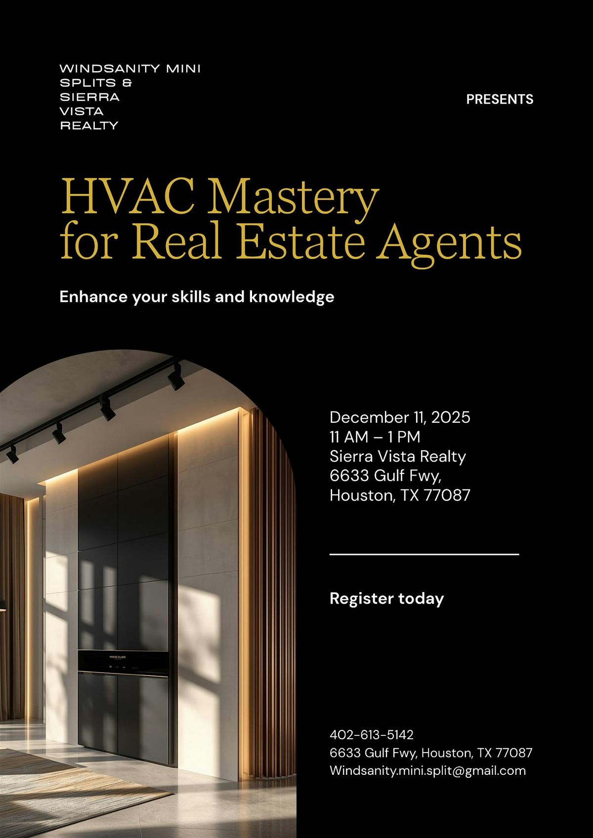 HVAC Mastery for Real Estate Agents \u2014 Houston\u2019s Premier Training Event!