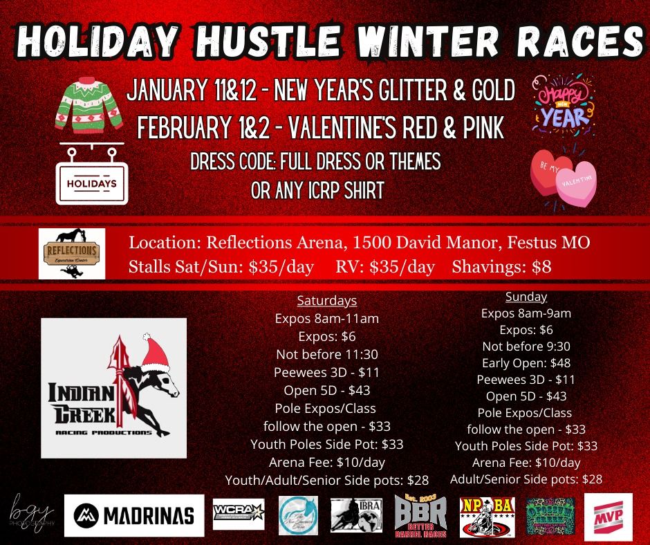 ICRP Holiday Hustle Winter Race + Adult Leadline @ Reflections Arena - Festus, MO