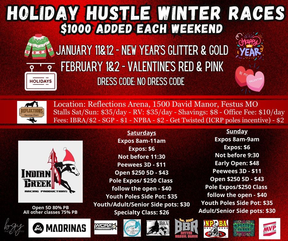 ICRP $1000 Holiday Hustle Winter Race + Adult Leadline @ Reflections Arena - Festus, MO