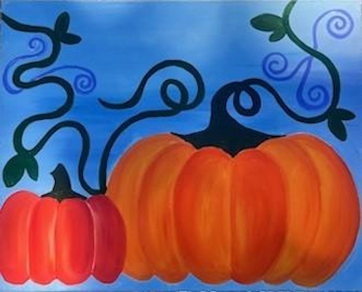 Charming Pumpkins on a vine Painting & Sip Soir\u00e9e!