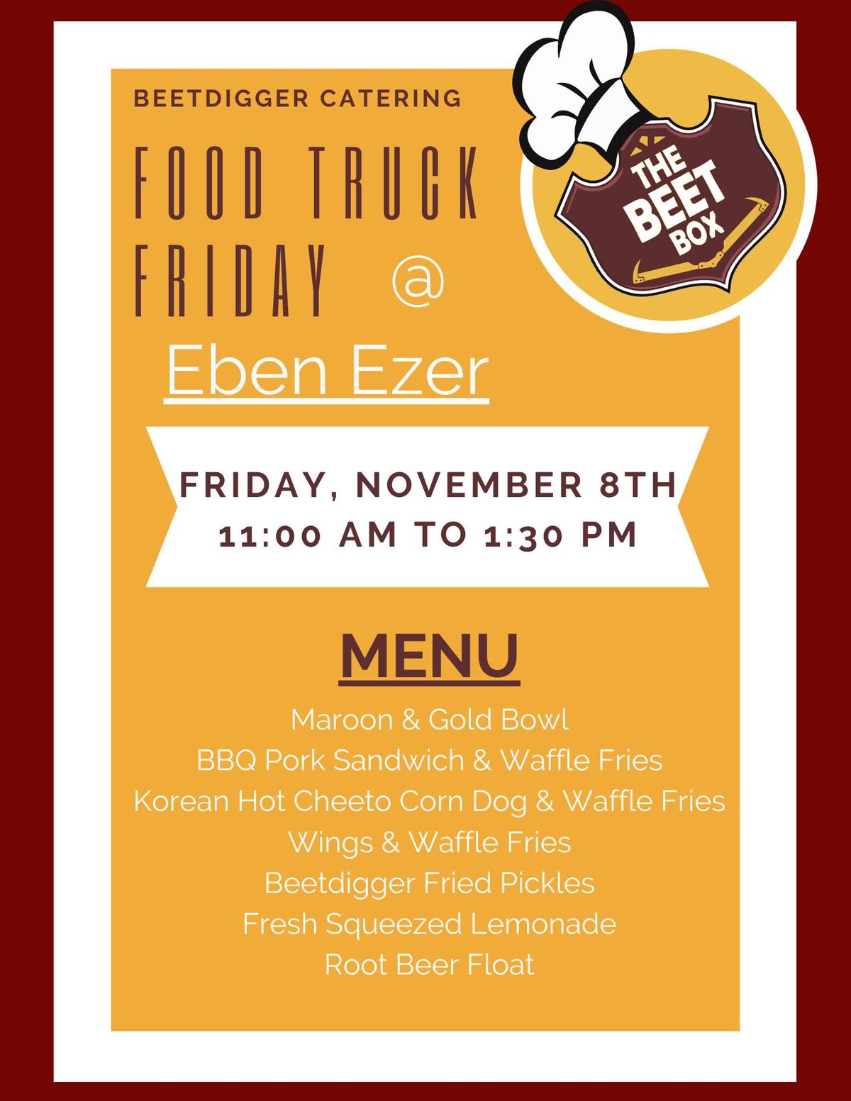 The Beet Box - Food Truck Friday @ Eben Ezer