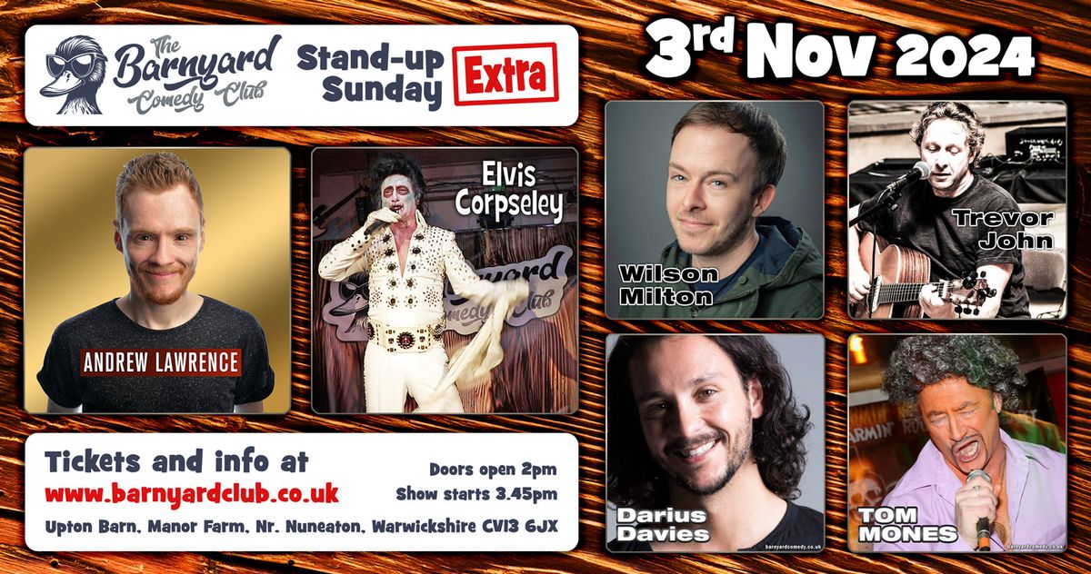 3rd Nov Stand-up Comedy at The Barnyard Club