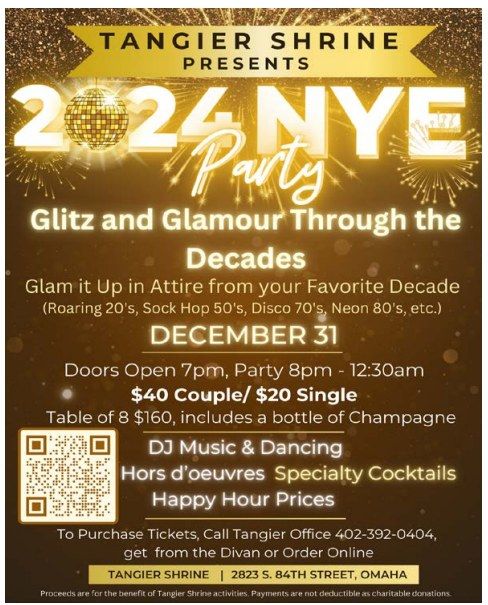 2024 NYE Party - Glitz and Glamour through the decades