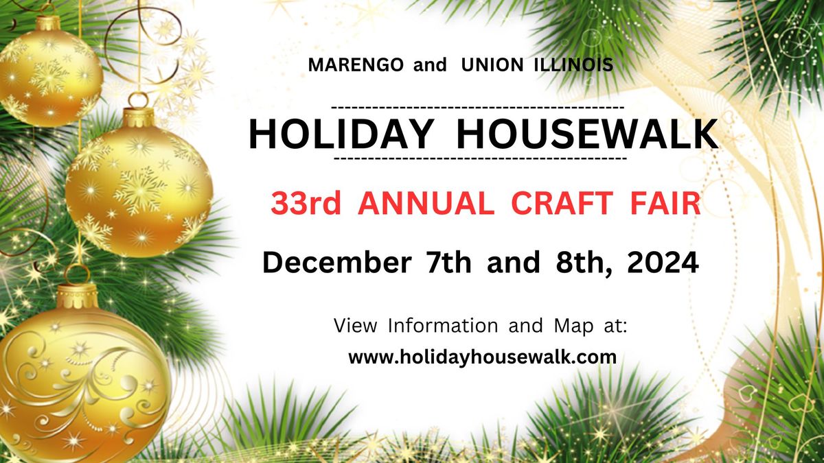 33rd Annual Marengo-Union Holiday Housewalk Craft Fair