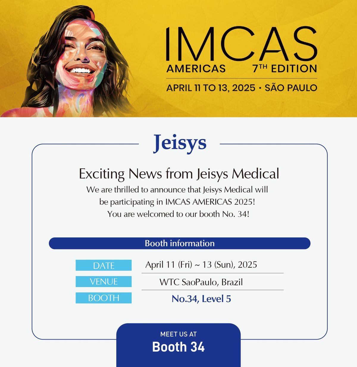 Jeisys will be participating in IMCAS AMERICAS 2025!