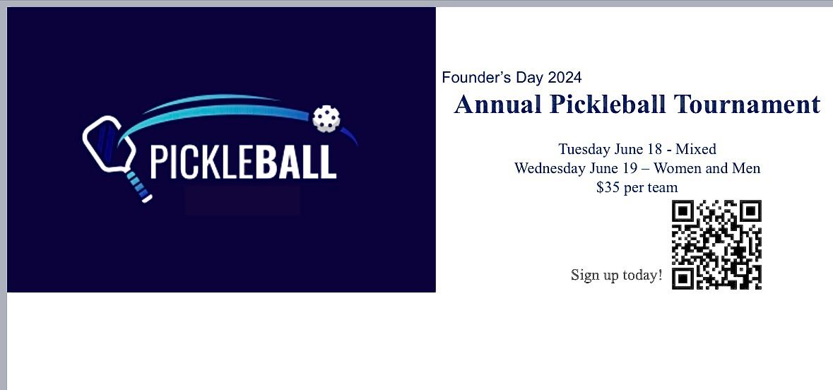 Founders Day Pickleball Tournament 