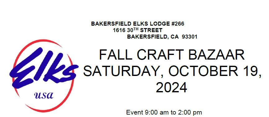 Elks Lodge #266 Fall Craft Bazaar