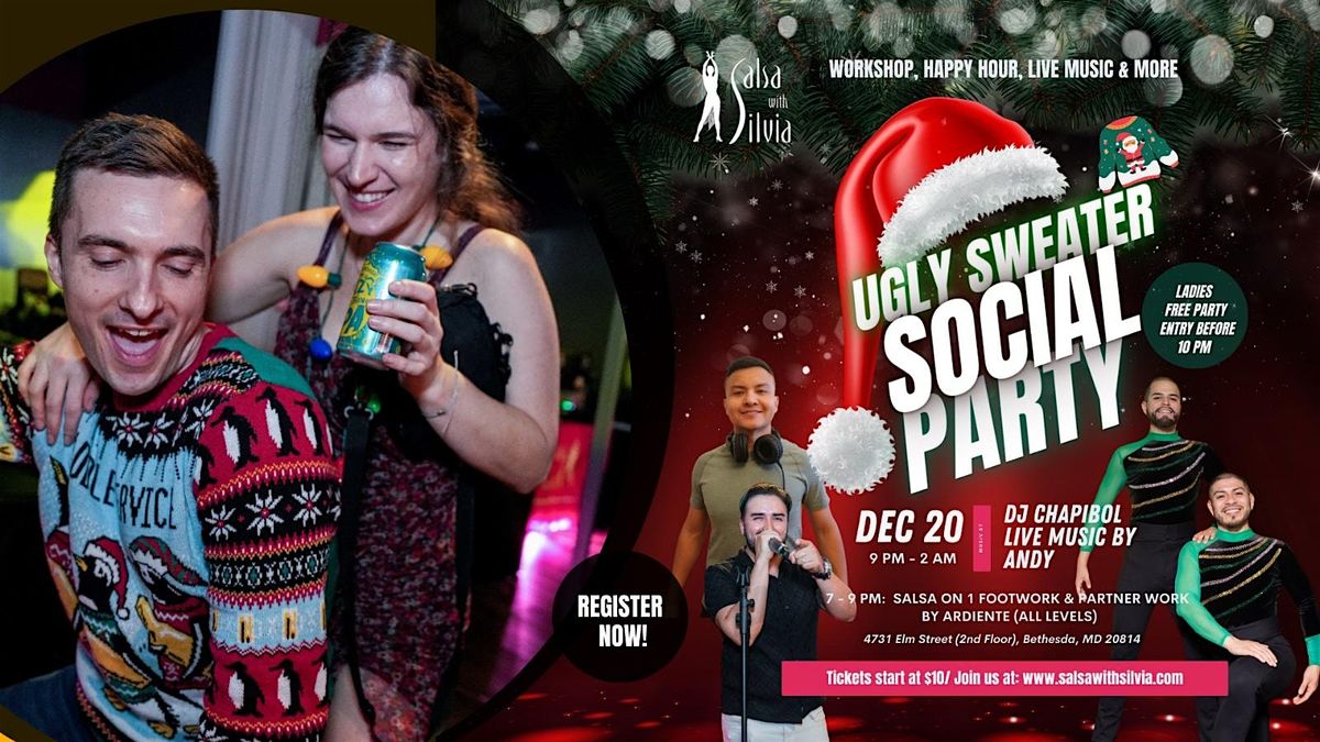 AN UGLY SWEATER LATIN PARTY + A SALSA WORKSHOP BY ARDIENTE