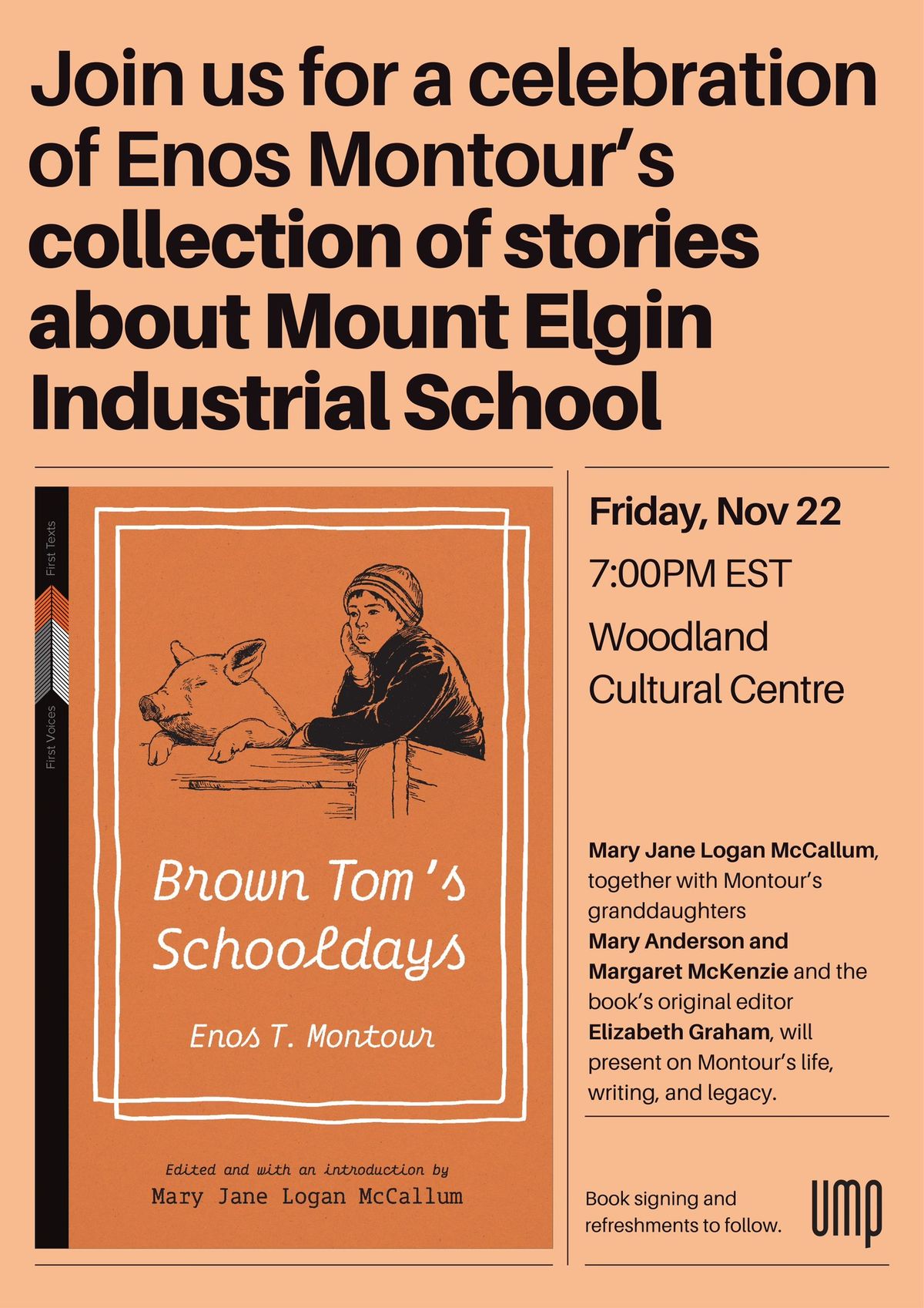 Brown Tom's Schooldays Book Launch at Woodland Cultural Centre