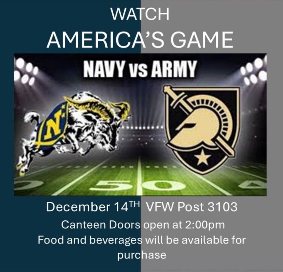 America\u2019s Game - Navy vs. Army - CHILI COOK-OFF  - Doors open @ 2:00 pm