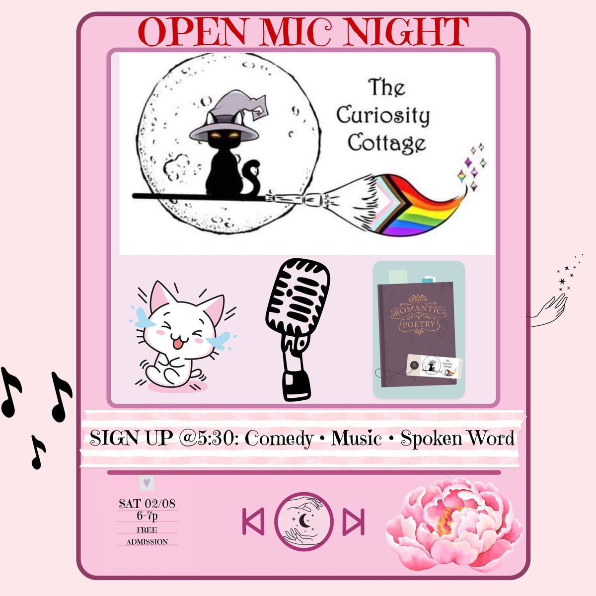 OPEN MIC NIGHT @ The Curiosity Cottage