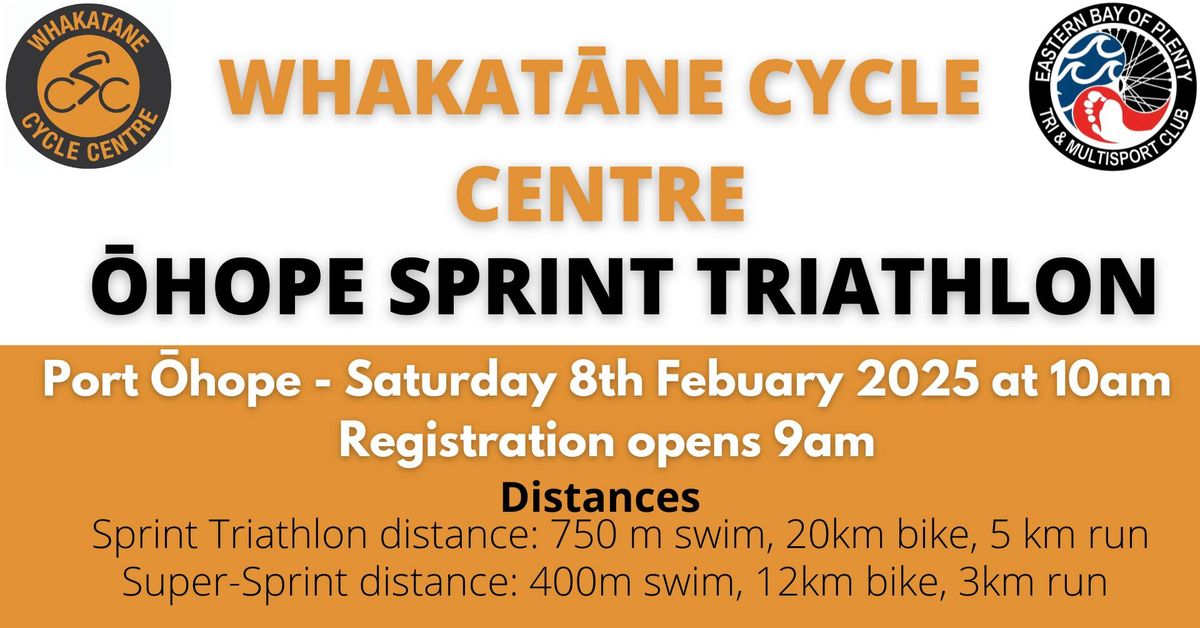 Whakat\u0101ne Cycle Centre - \u014chope Sprint Triathlon