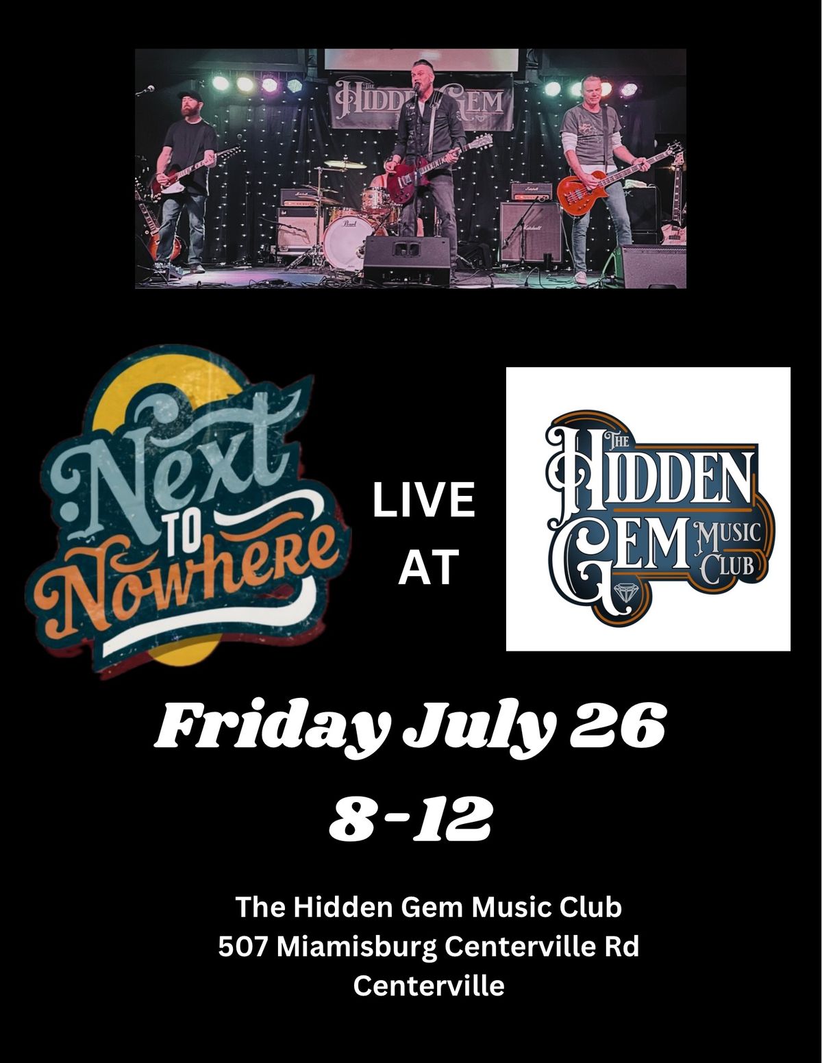 Next To Nowhere at The Hidden Gem Music Club