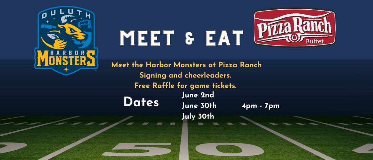 Harbor Monsters meet and eat at Pizza Ranch
