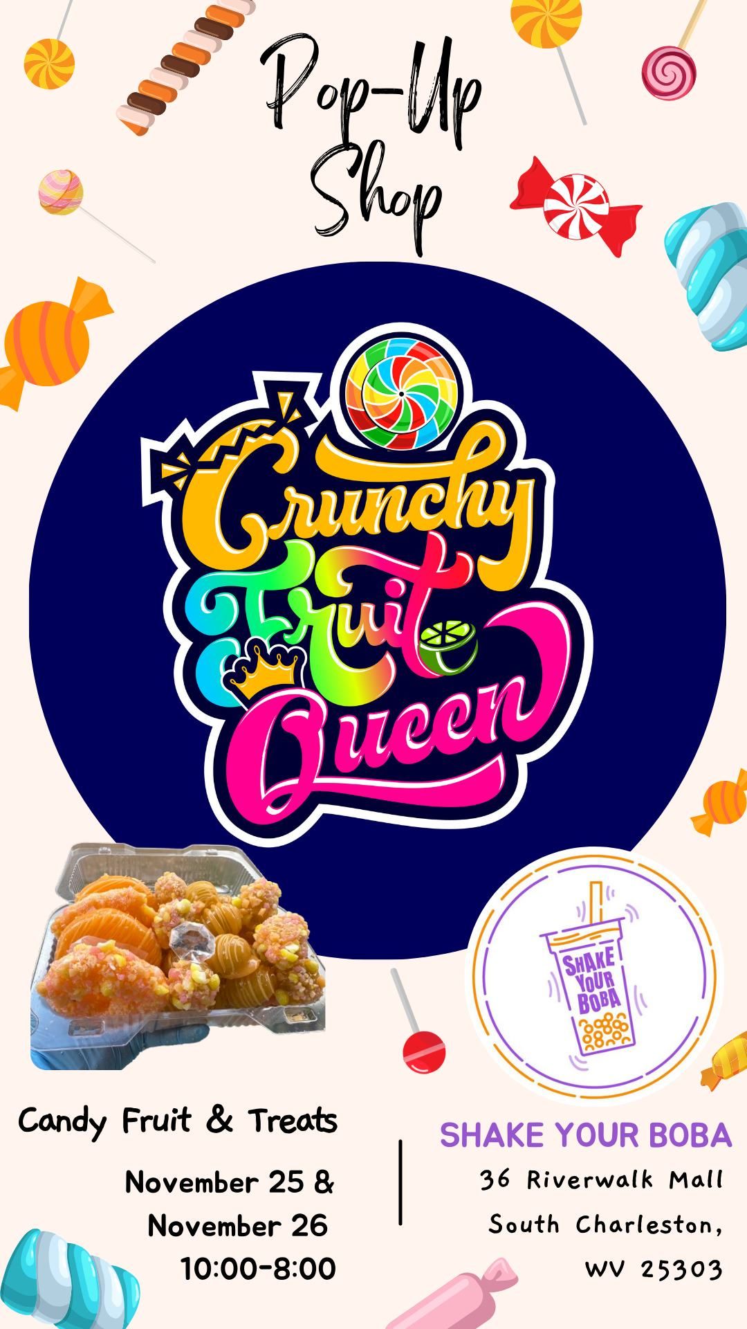 Crunchy Fruit Queen Pop-Up Shop