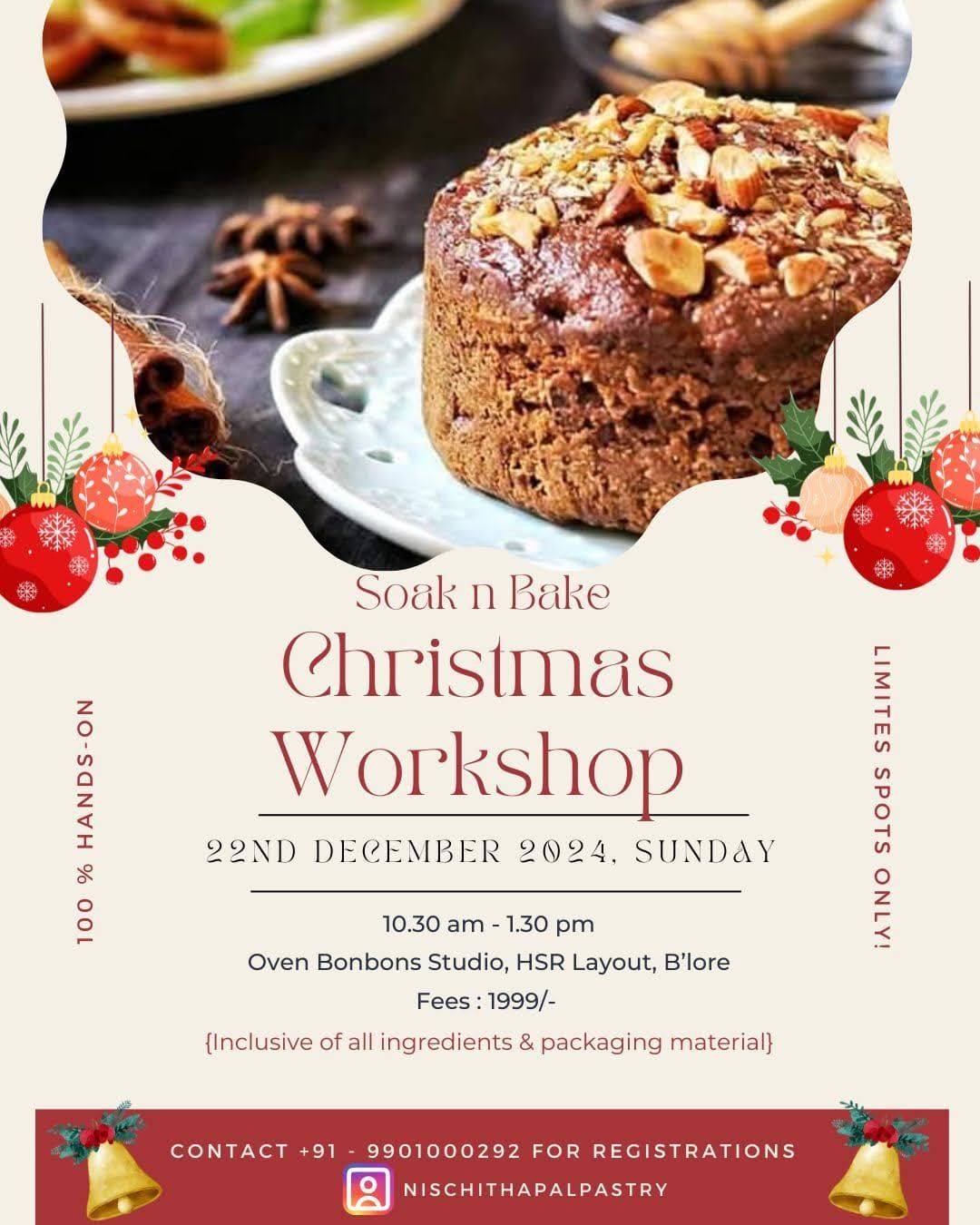 Soak n Bake Christmas Workshop 2024\ufffd\ufffd\ufffd