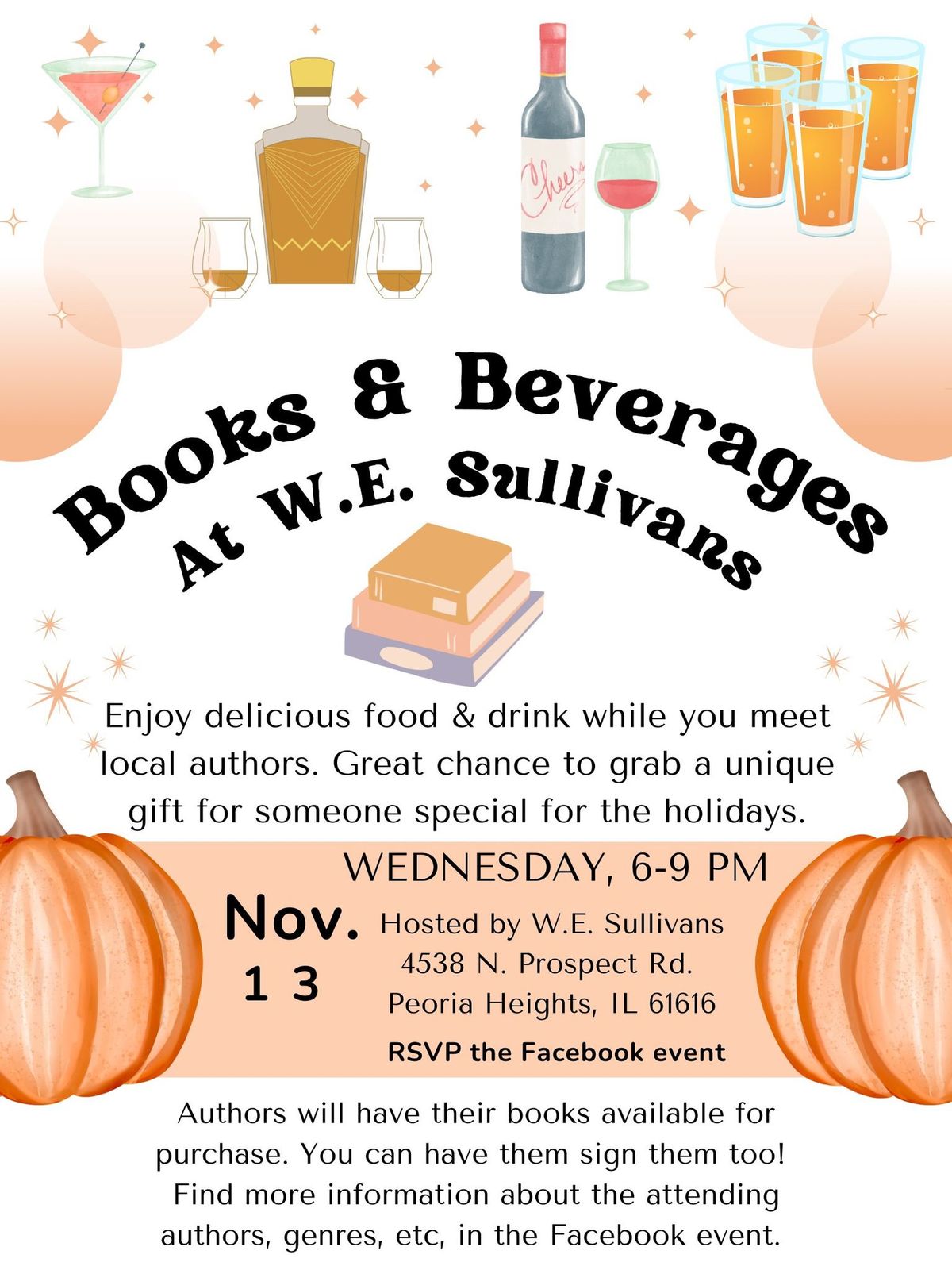 Books & Beverages at W.E. Sullivan\u2019s Irish Pub and Fare