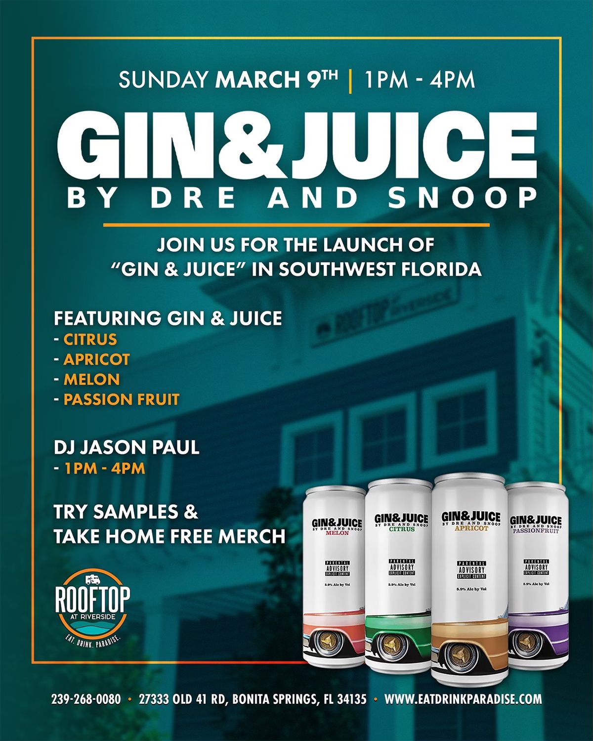 Gin & Juice Drops at Rooftop!