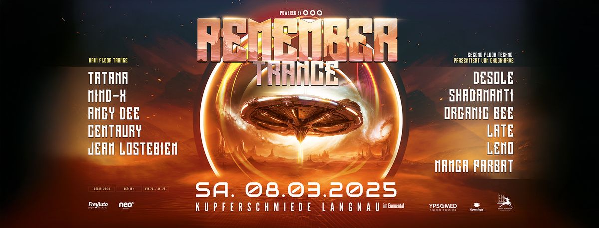 Remember Trance 2025 | Kupferschmiede Langnau