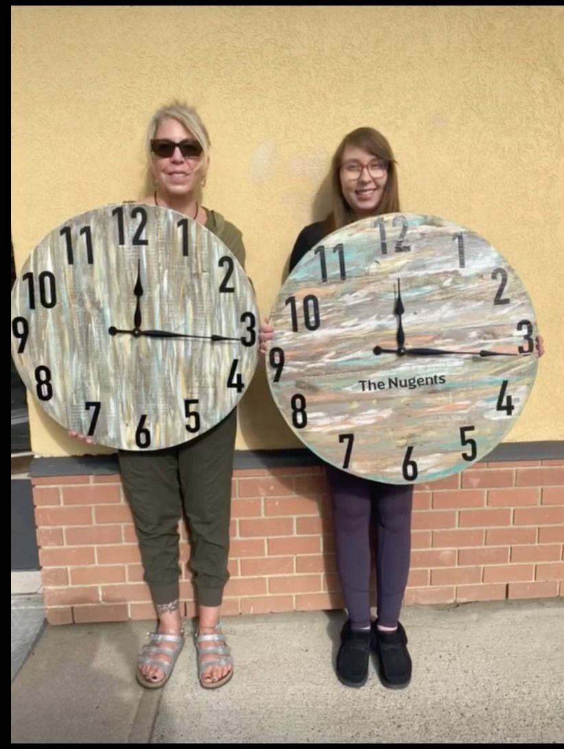 Large wooden clock