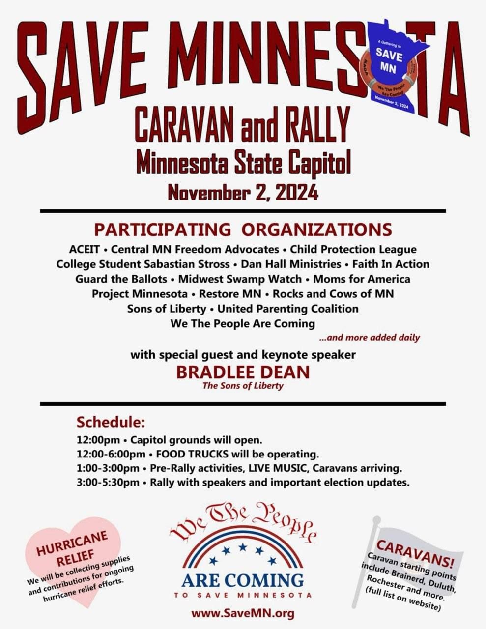 Save Minnesota Caravan and Rally!