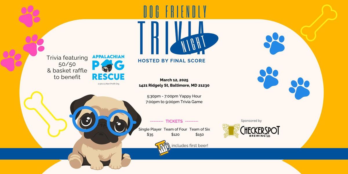 APR Dog Friendly Trivia Night