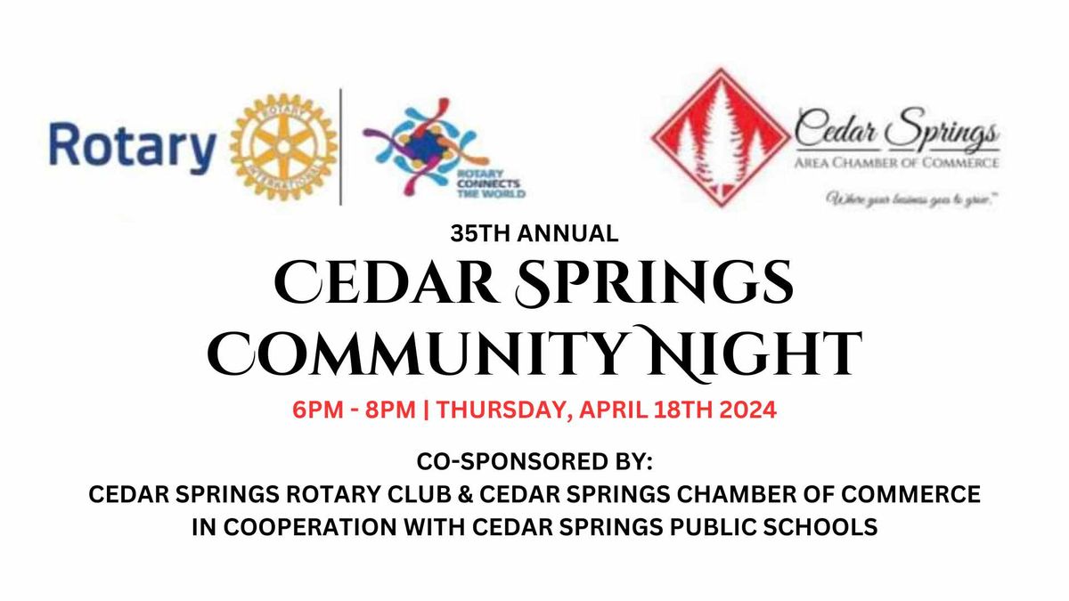 36th Annual Cedar Springs Community Night