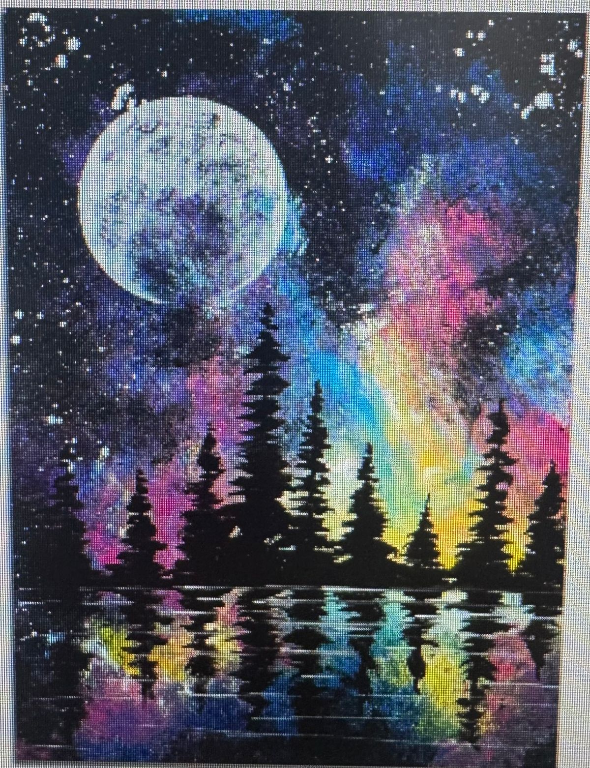 Paint Nite with Tad McLain - Galaxy Moon Silhouette