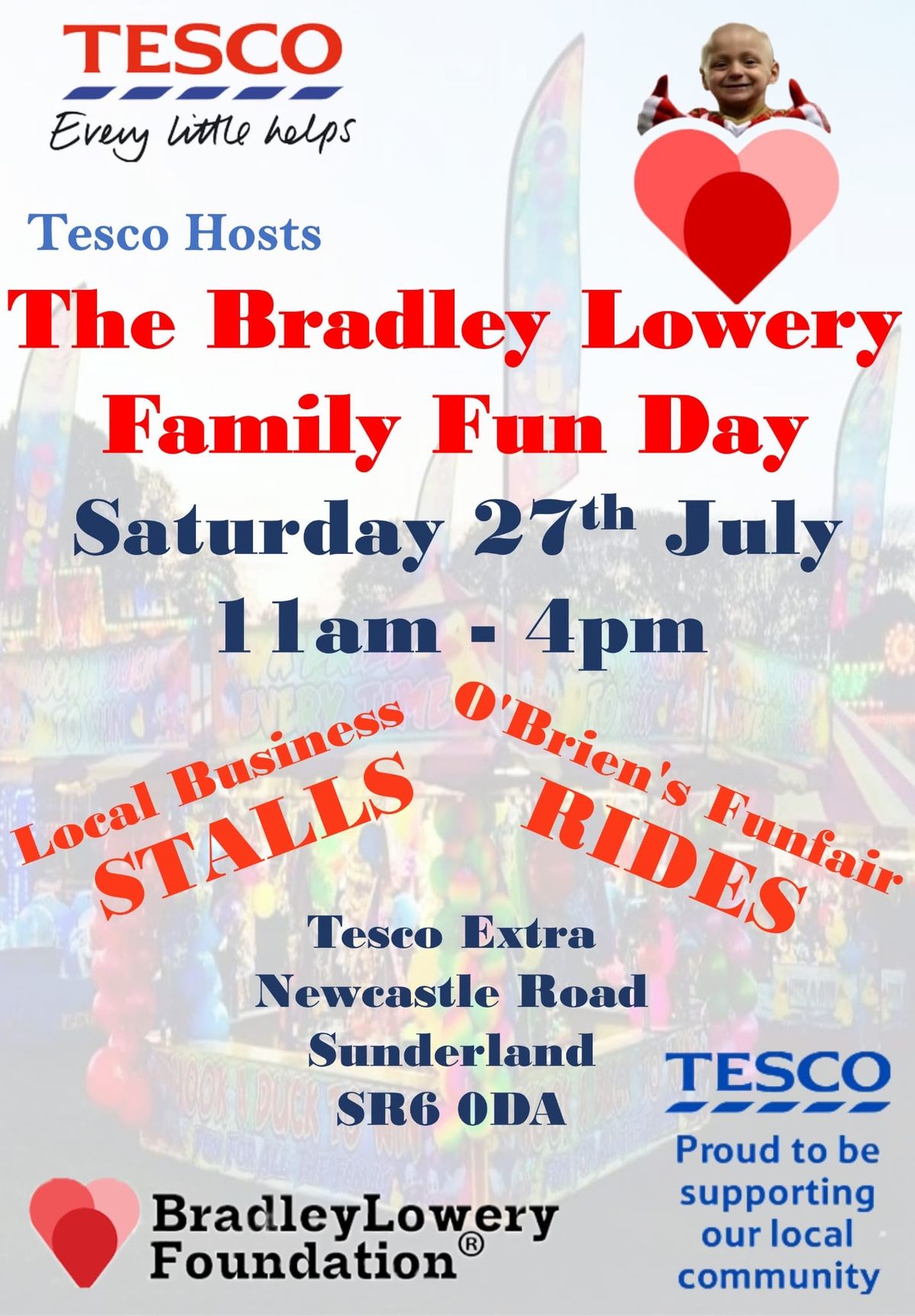 Tesco Sunderland Hosts: The Bradley Lowery Foundation Family Fun Day!