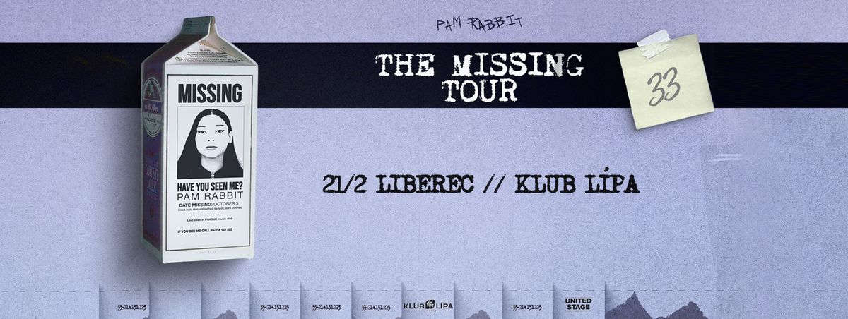 PAM RABBIT - THE MISSING TOUR - Liberec