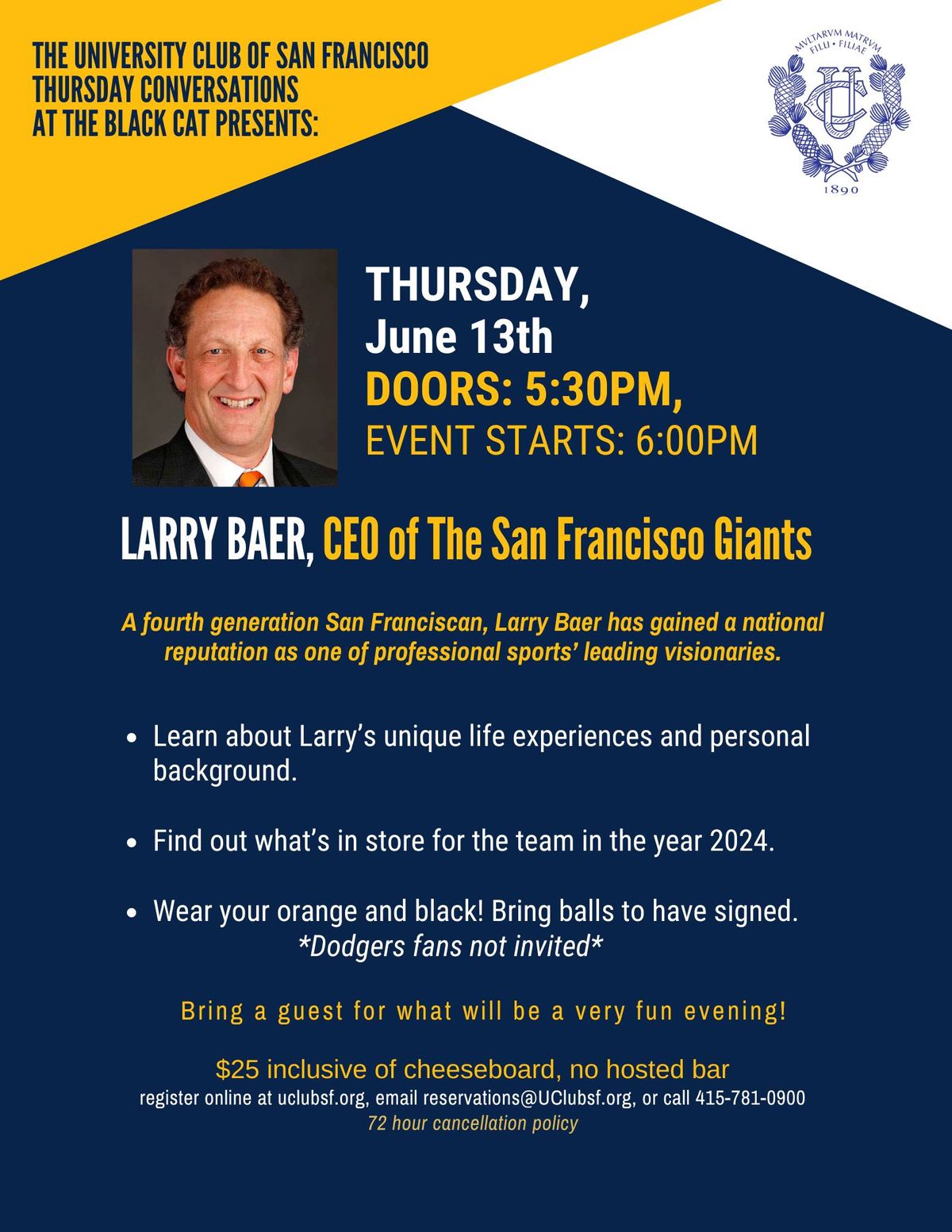 Thursday Conversation with Larry Baer (for members and invited guests onlly)