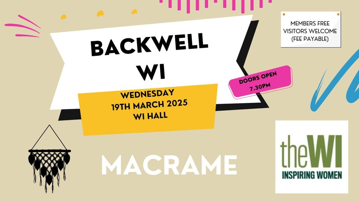 Backwell WI March Meeting - Macrame 