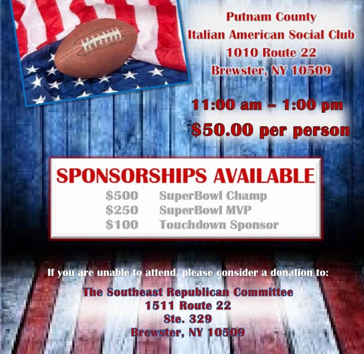 Southeast GOP Super Bowl Brunch - Now a Spring Celebration Brunch