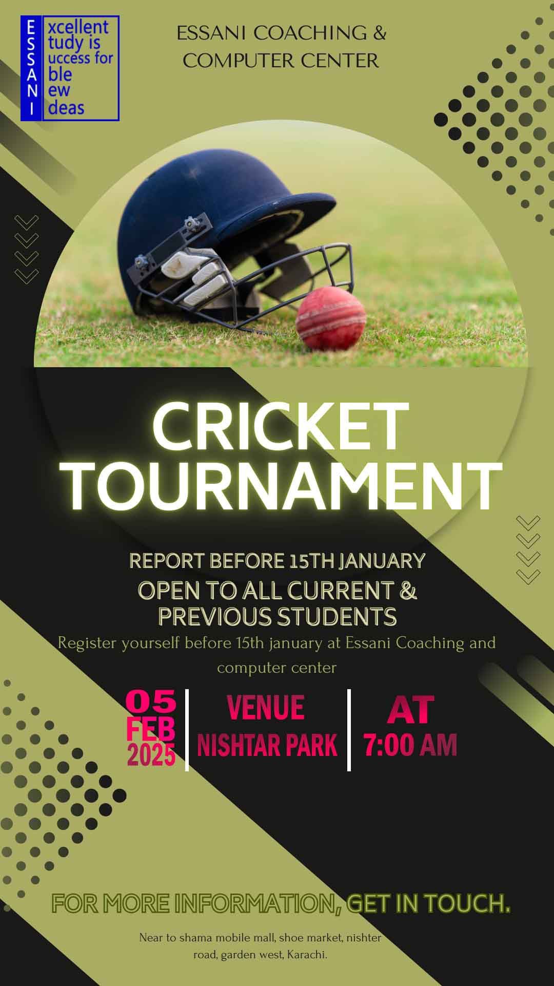 Essani Coaching & Computer Center Annual Cricket Tournament 2025