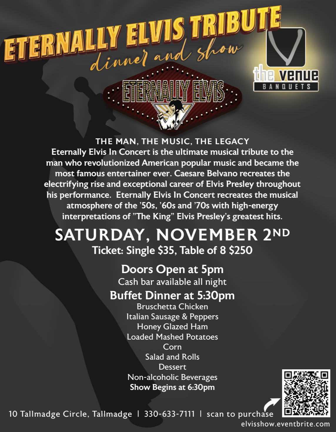 Eternally Elvis Dinner & Show - By Ceasare Belvano