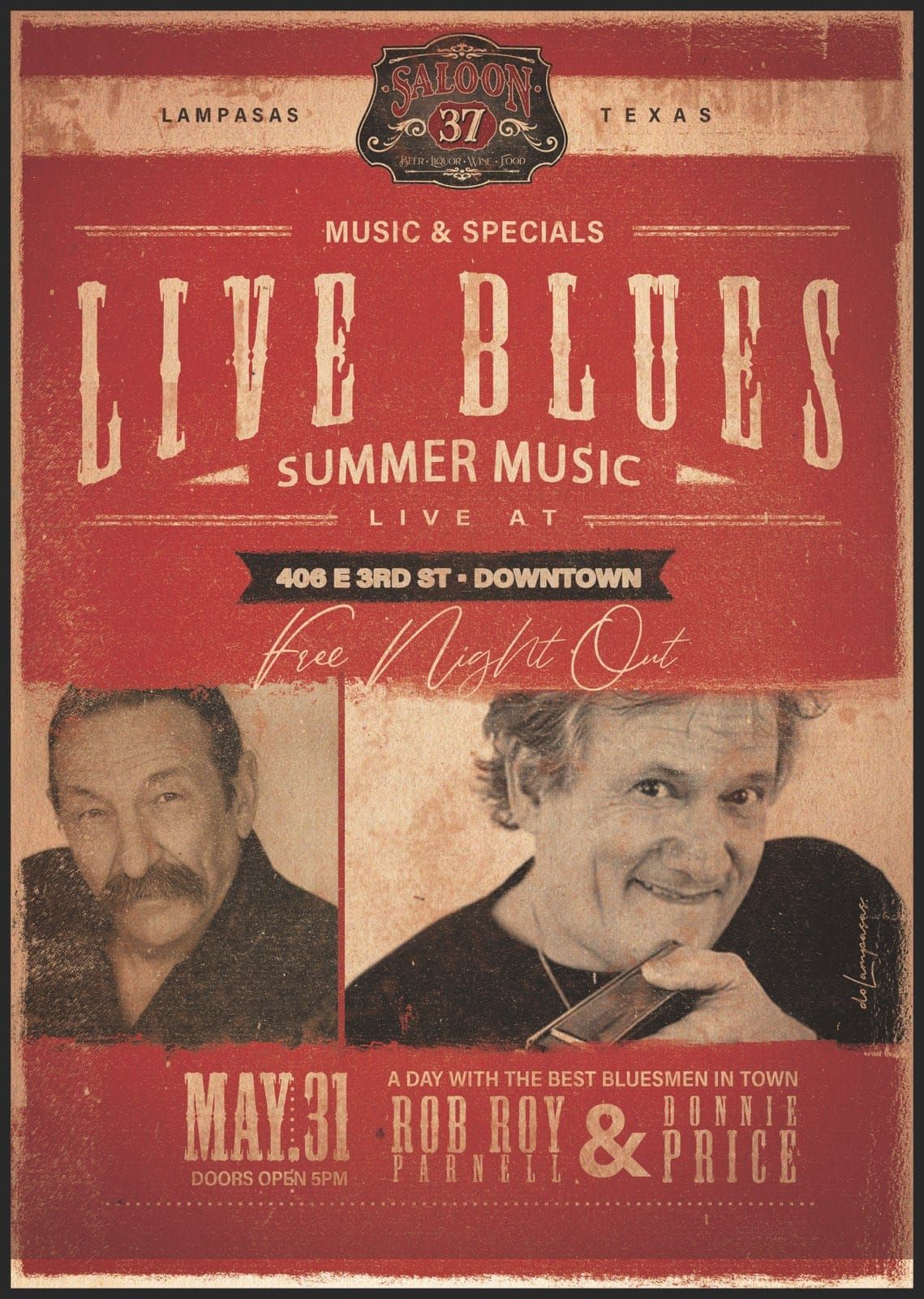 Live Blues w\/ Rob Roy Parnell & Donnie Price .  FREE SHOW!!