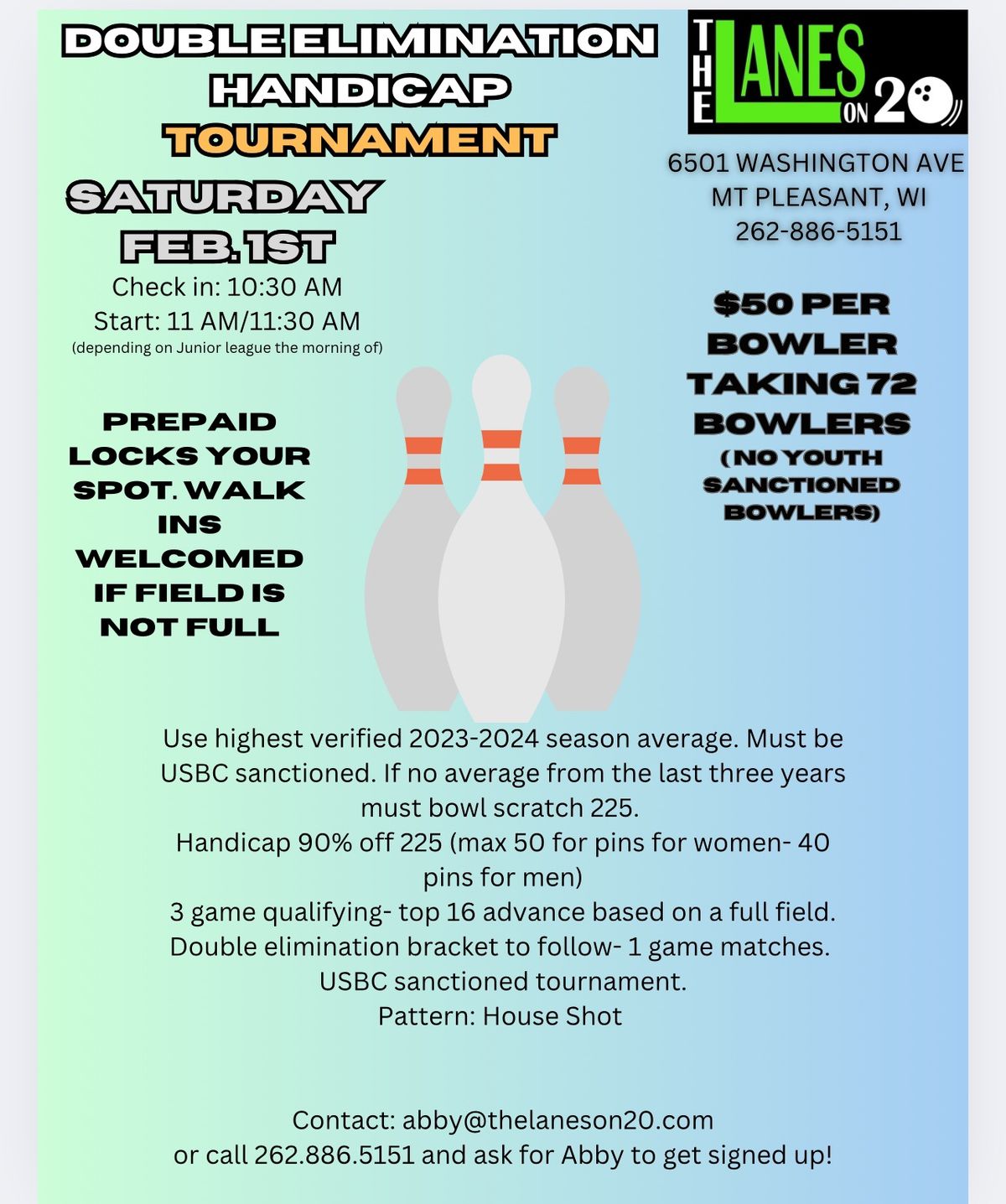 Double Elimination Handicap Tourney