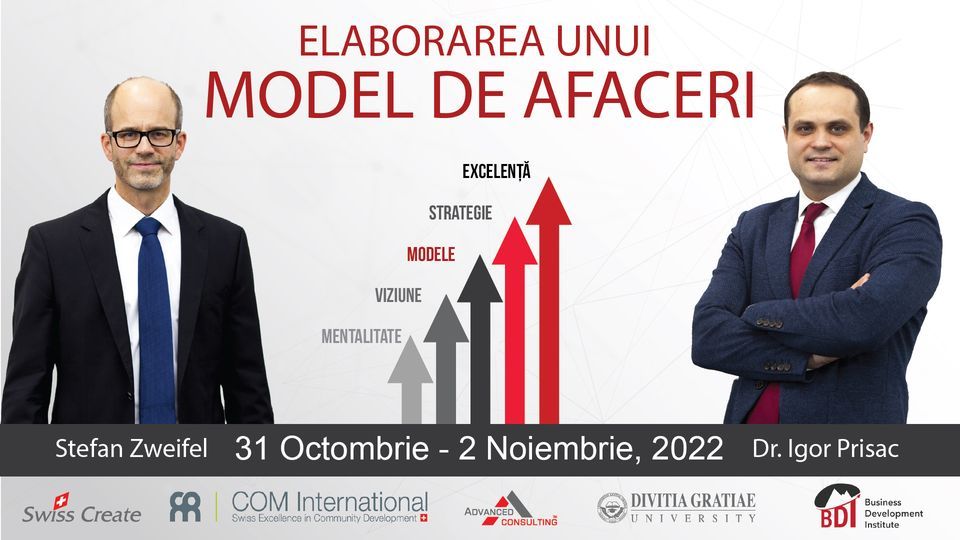 Elaborarea unui model de afaceri 31 Octombrie - 2 Noiembrie 2022