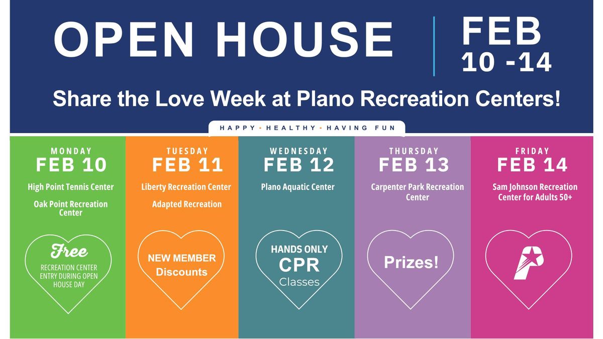 Open House Week at Plano Recreation Centers