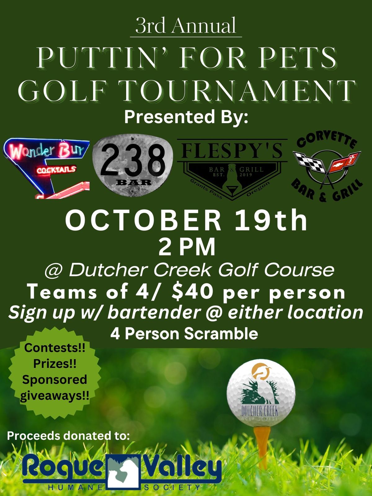 3rd Annual Puttin' For Pets Golf Tournament