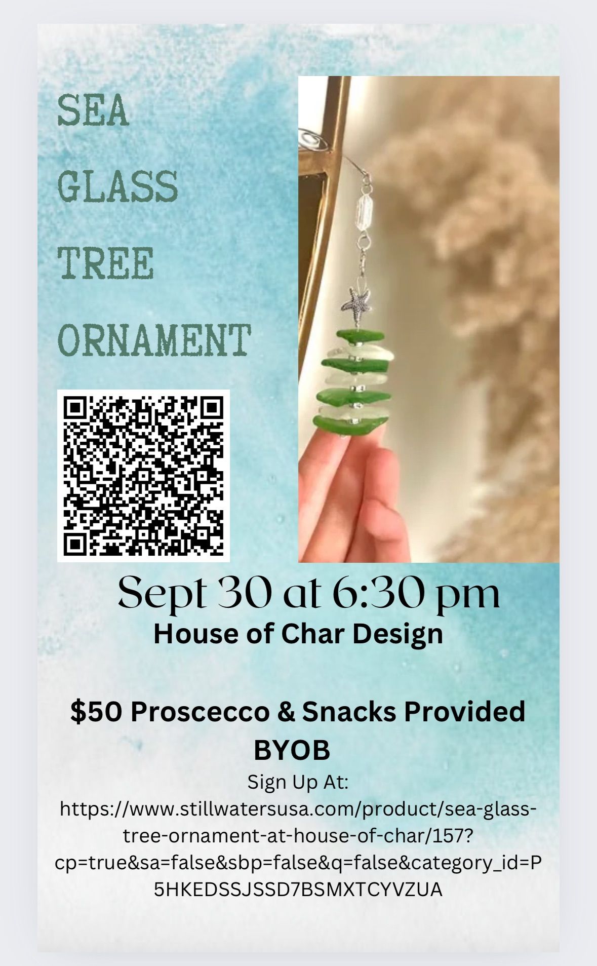 Sea Glass Tree Ornaments at House of Char Design 