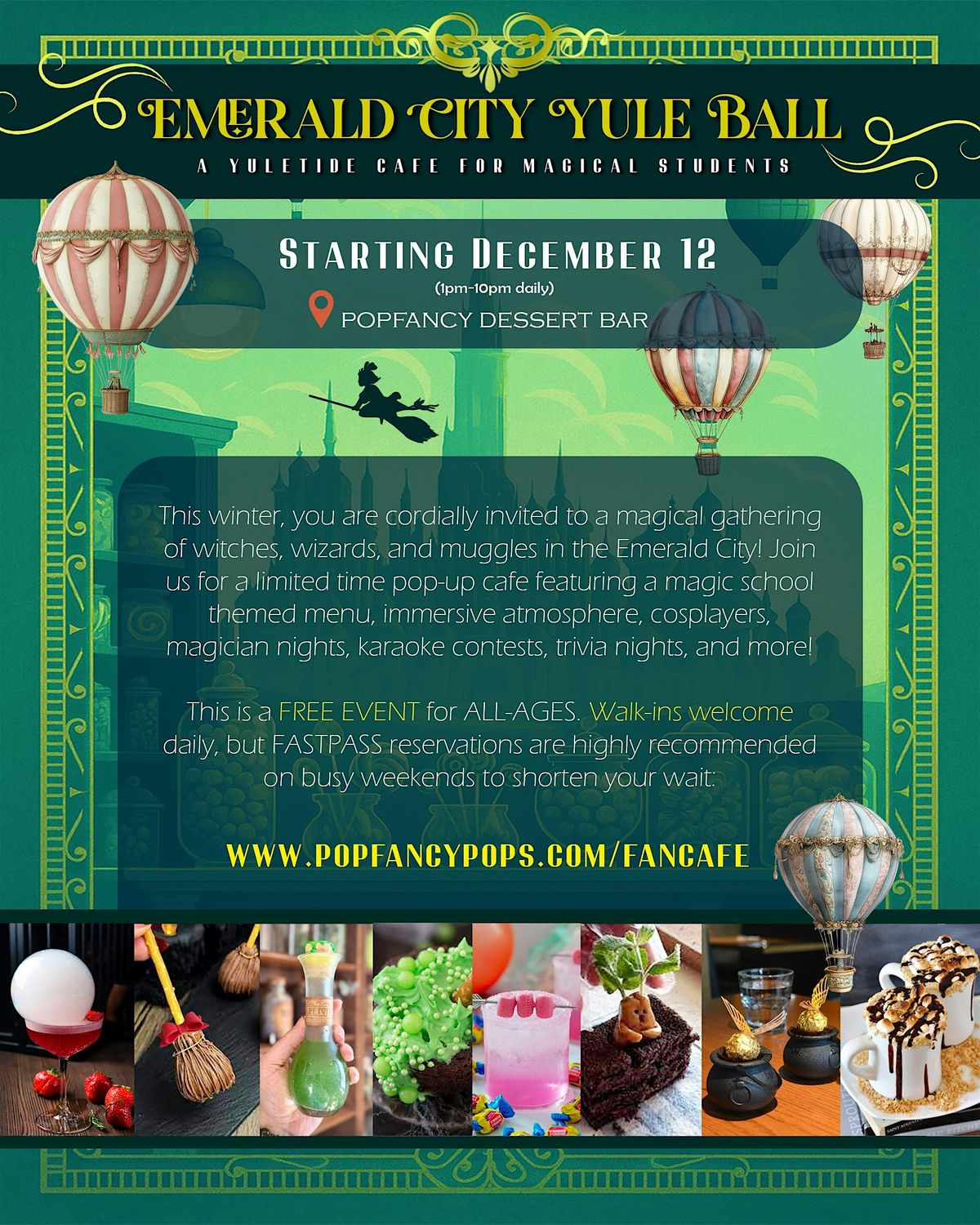 EMERALD CITY YULE BALL - a yuletide cafe for magical students