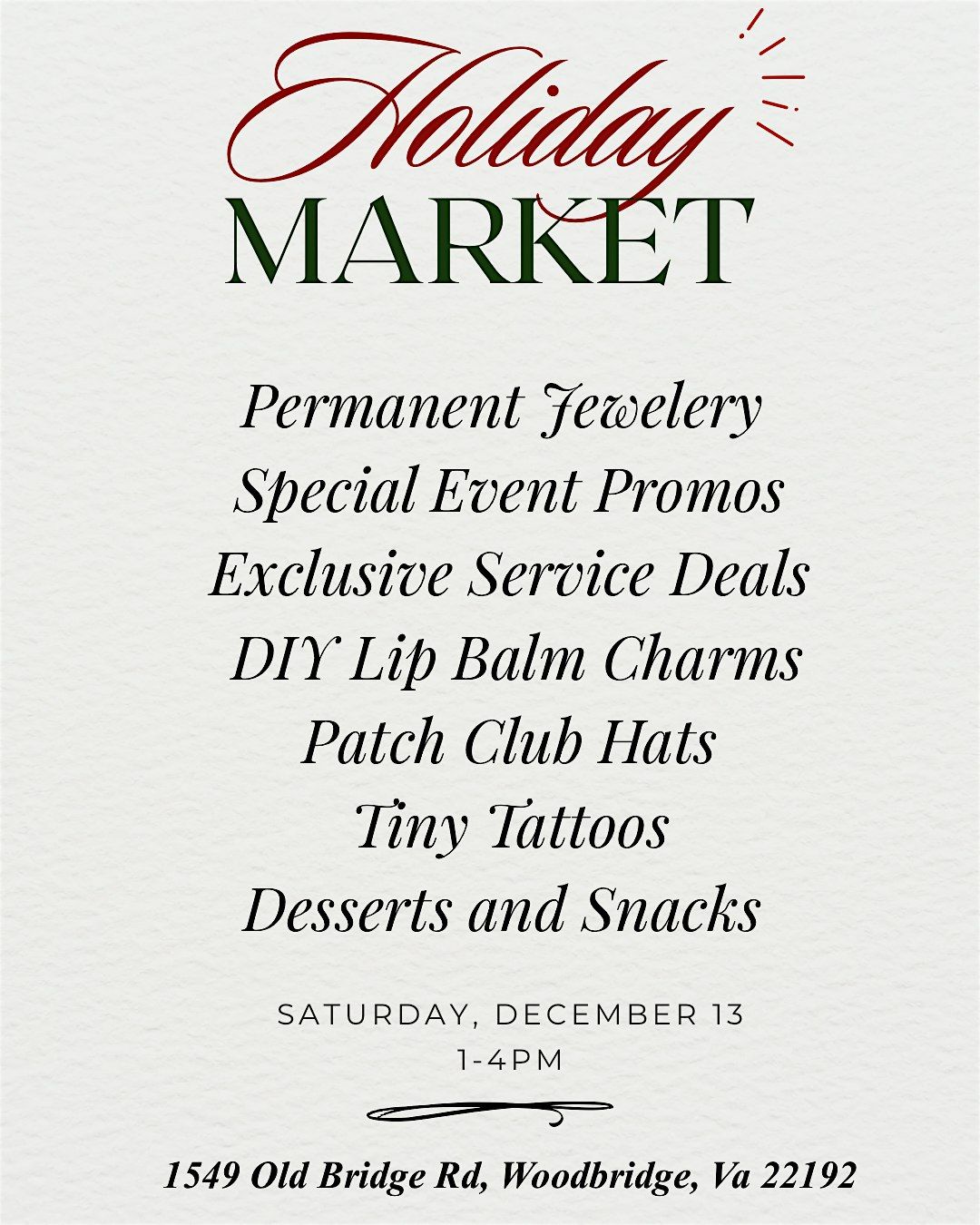 Modern Esthetics Holiday Market