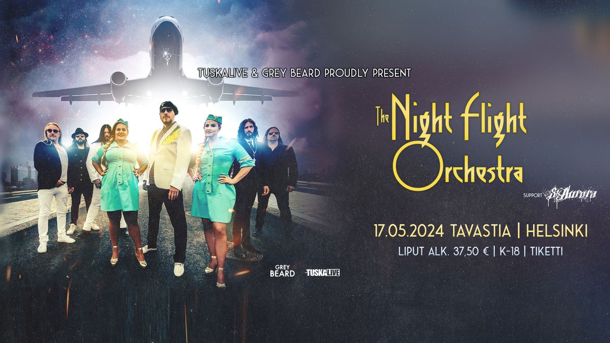 TUSKALIVE: The Night Flight Orchestra (SWE) + Support: St.Aurora, 17.5.2024 Helsinki, Tavastia