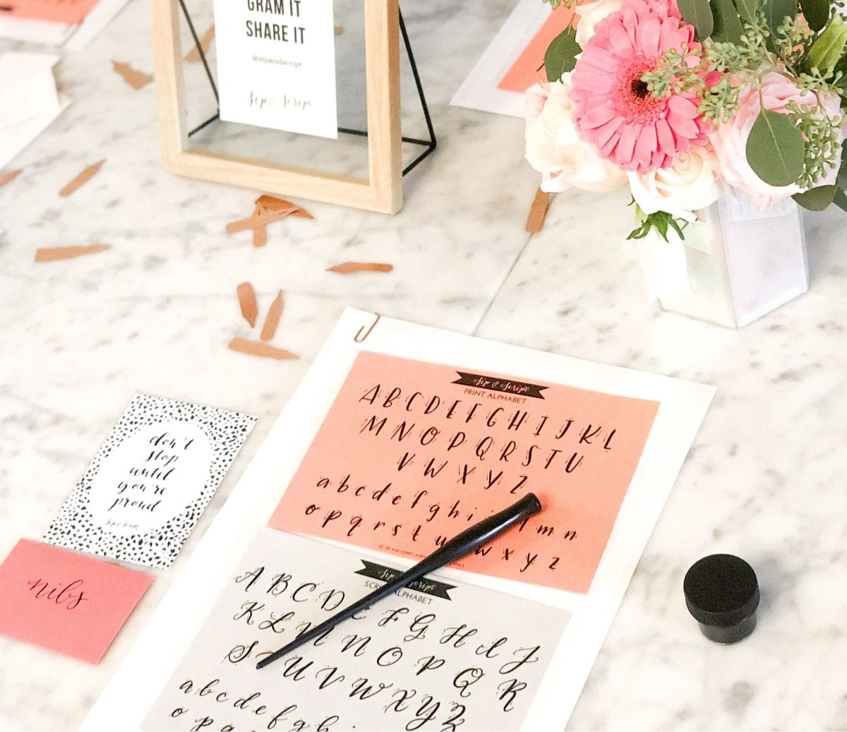 Modern Calligraphy for Beginners at The Cheese Parlor in Livermore, CA